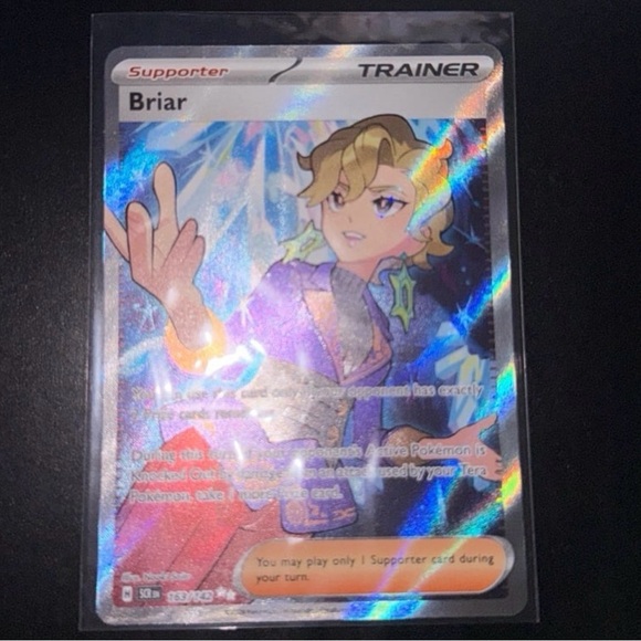 Briar Trainer 163/142 SV07: Stellar crown set full art HoloFoil artwork rare - Picture 5 of 5